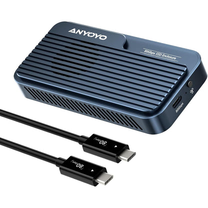 ANYOYO 80Gbps M.2 NVMe SSD 외장 케이스 8TB 썬더볼트 3/4/5/USB4 1번 사진