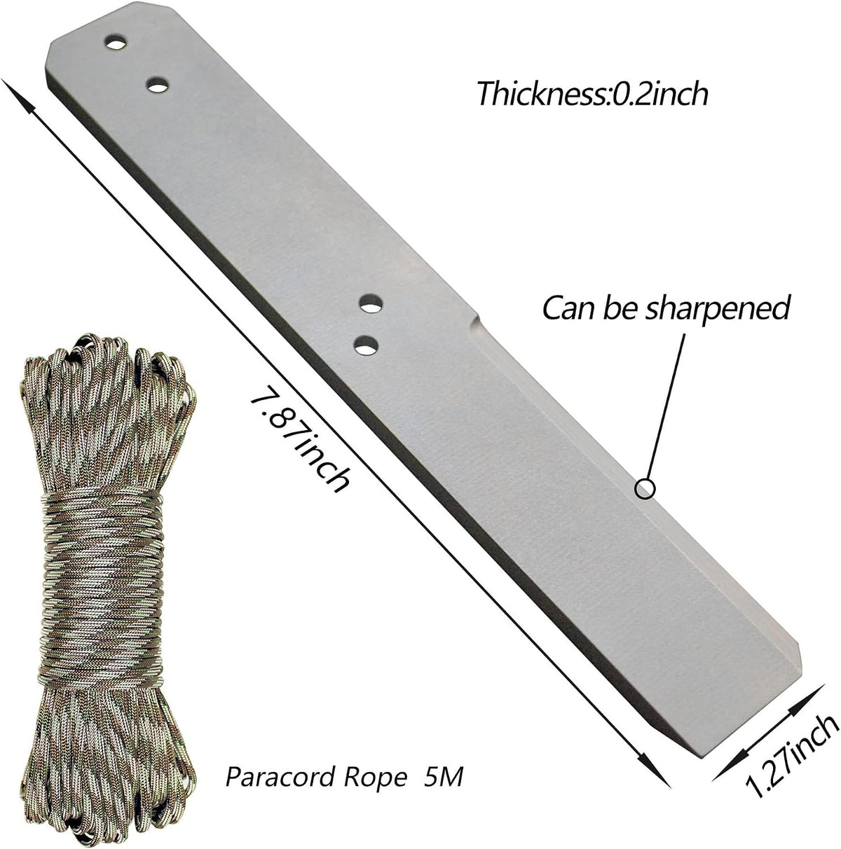 WANERSEN Titanium EOD Breacher Bar Pry Bar EDC Tool W065-Large Pry Bars-WK 7.87인치 4번 사진