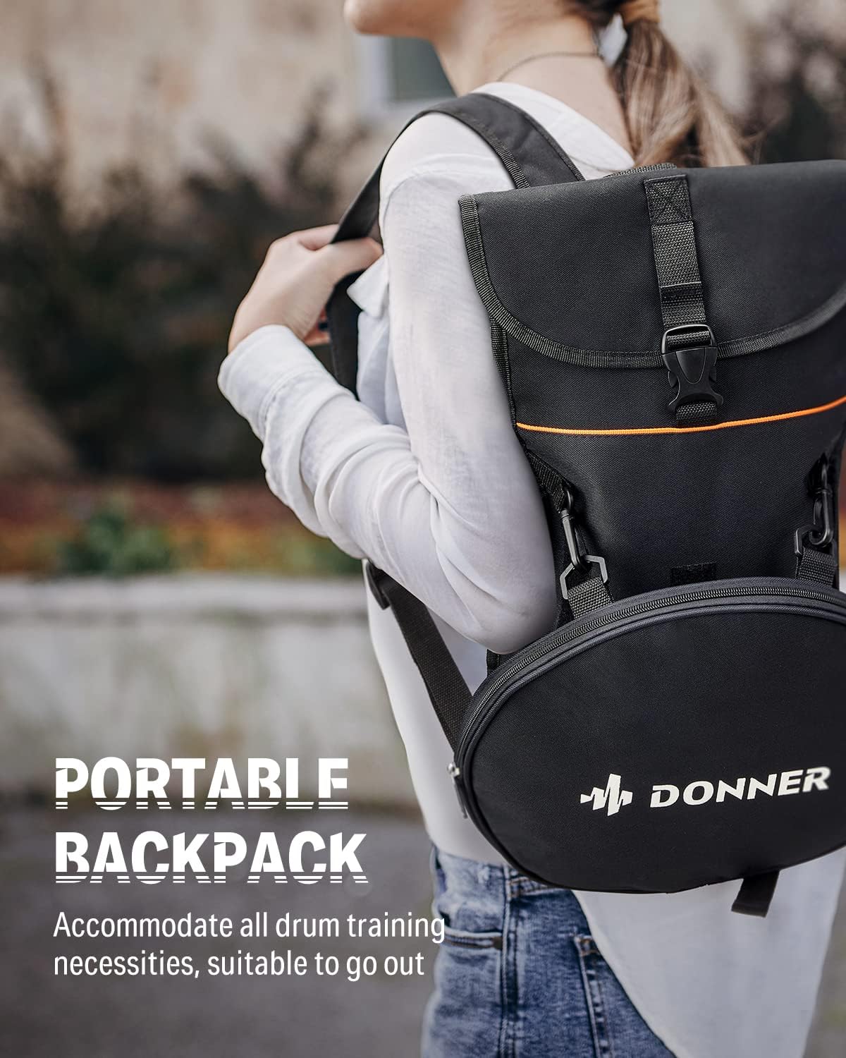 Donner 악보대 스네어 드럼 스탠드 키트 12인치 삼각대 연습 패드 8번 사진