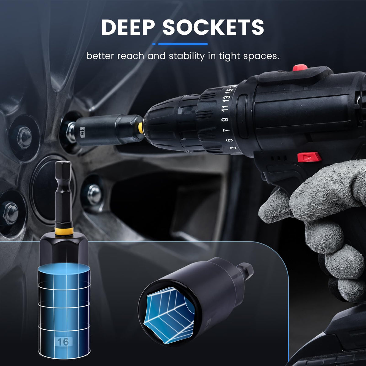 DikTalk 임팩트 너트 드라이버 세트 IMPACT NUT DRIVER SET 5번 사진