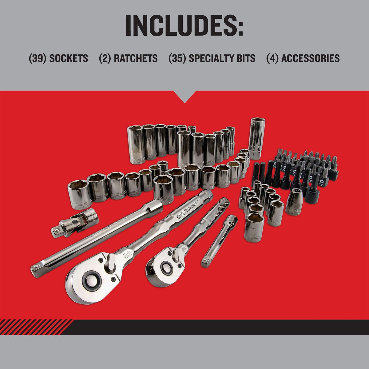 CRAFTSMAN 오버드라이브 메카닉 공구 세트 80-Piece CMMT99080L 4번 사진