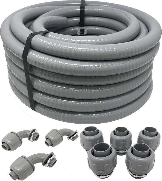 Sealproof 3/4인치 비금속 액체밀폐 전선관 커넥터 키트 50피트 90도 직각형 세트 1번 사진
