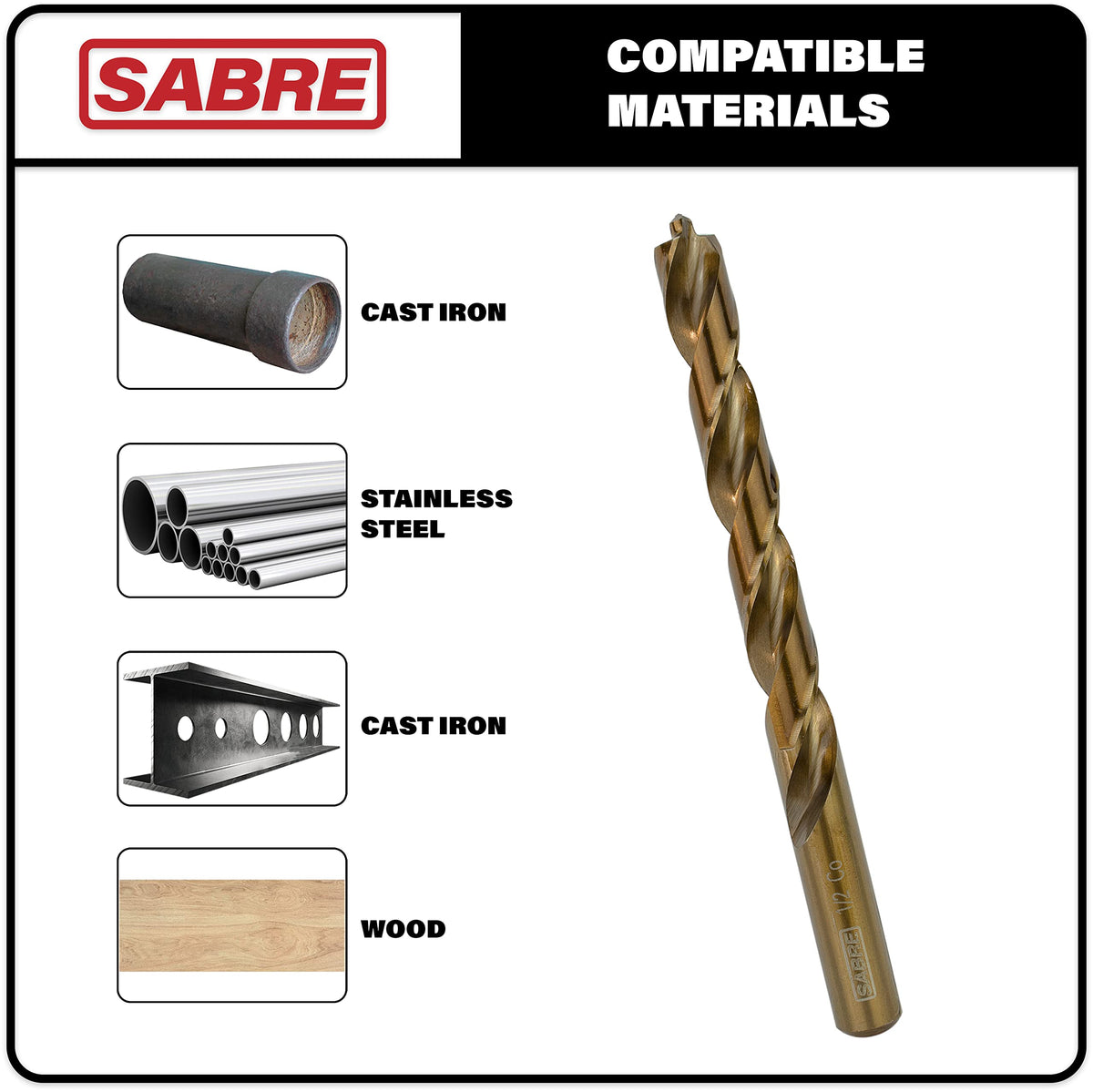 Sabre Tools 코발트 드릴 비트 코발트 세트 3번 사진