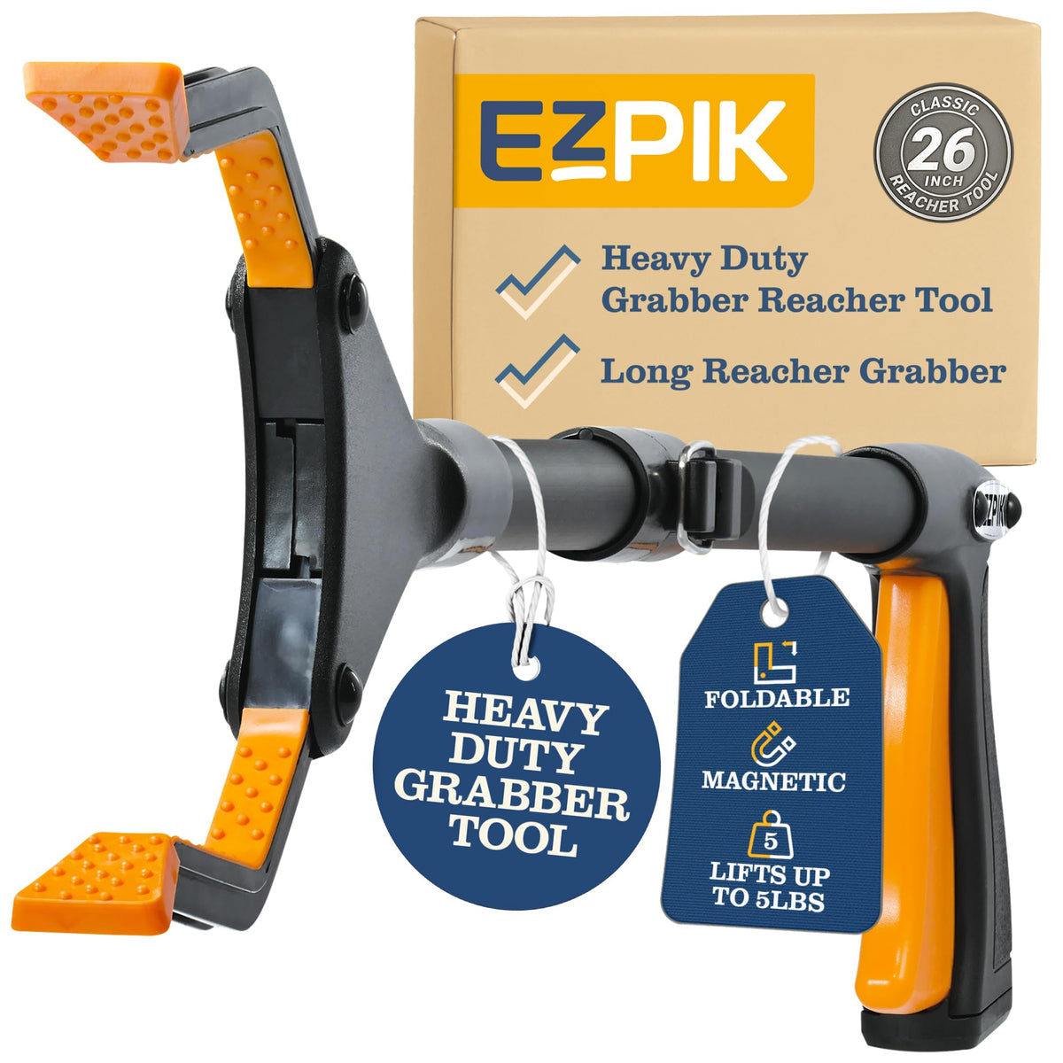 EZPIK 그래버 리처 쓰레기 집게 접이식 5lb 고정 수직 집기 1번 사진