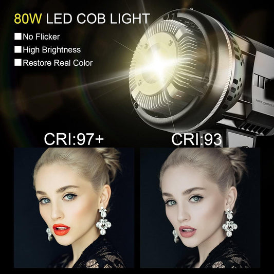 GVM 80W LED 사진 스튜디오 조명 키트 Bowen 마운트 5600K 2번 사진