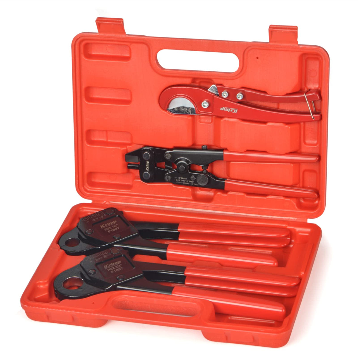 iCrimp IWS-1807CE PEX 압착 툴 키트 1/2'' 3/4'' F1807 크림퍼 튜빙 커터 10번 사진
