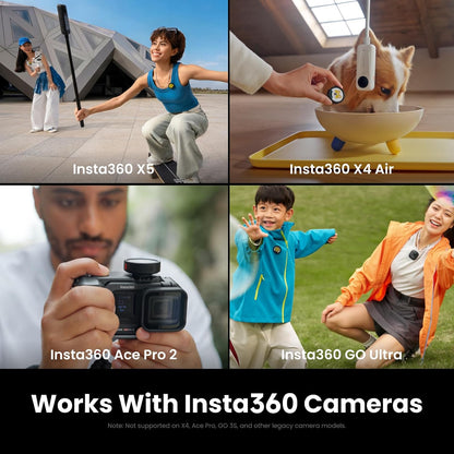 Insta360 Mic Pro 무선 미니 라발리에 마이크 송신기 3-Mic 32-bit float 내장 녹음 5번 사진