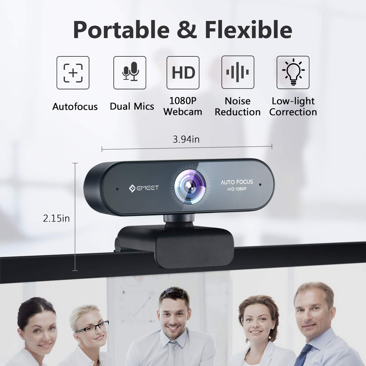 EMEET NOVA 1080P 웹캠 오토포커스 96도 3번 사진