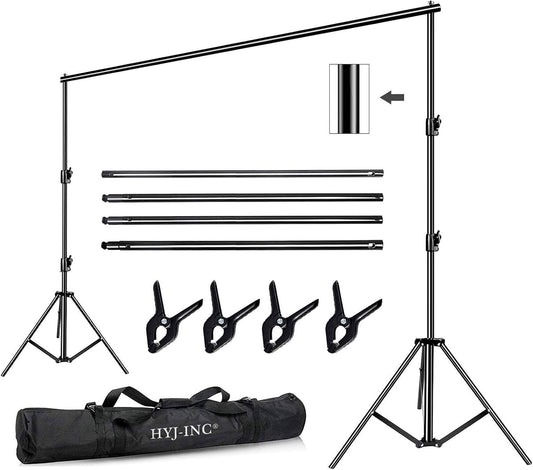 HYJ-INC 3.7m x 3m 사진 비디오 스튜디오용 튼튼 모슬린 배경 스탠드 1번 사진