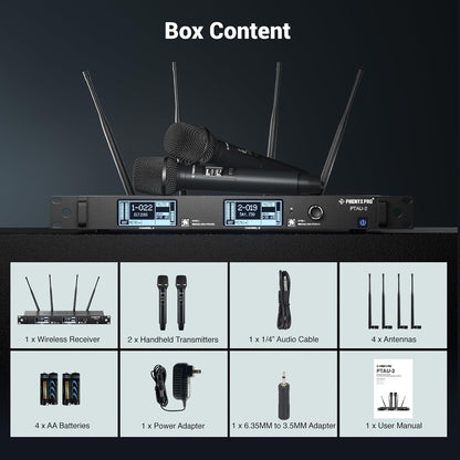 Phenyx Pro 듀얼 트루 다이버시티 오토 스캔 무선 마이크 시스템 PTAU-2 7번 사진