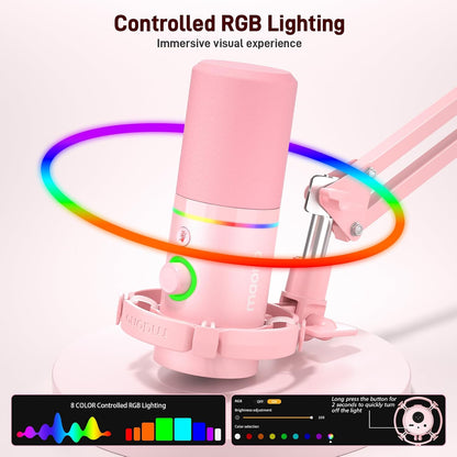 MAONO PD200XS XLR USB 다이나믹 마이크 키트 RGB 게이밍 4번 사진