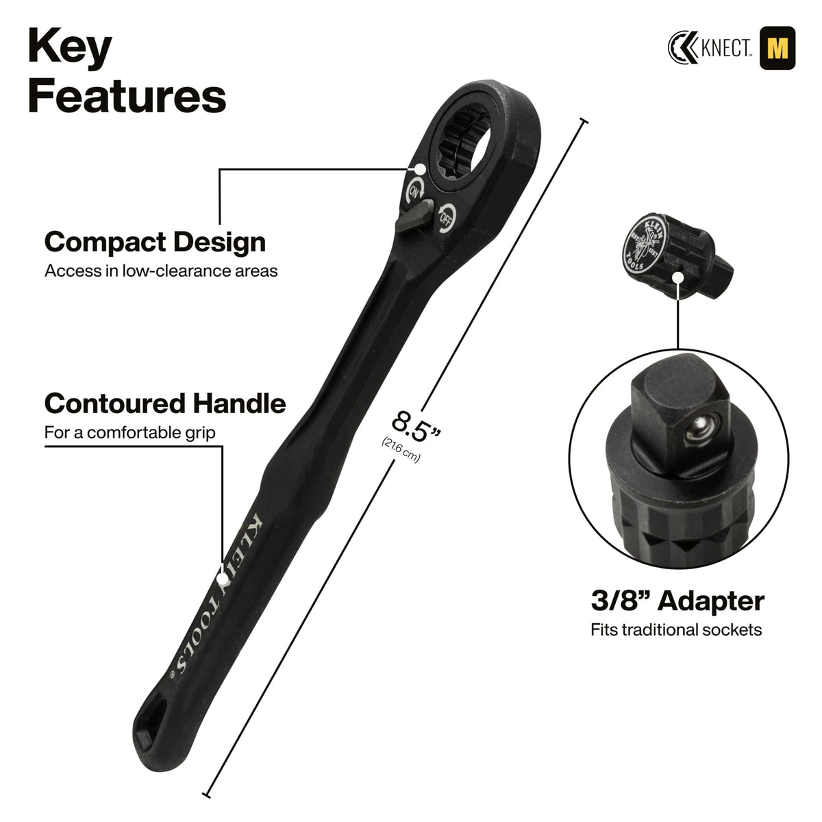 KLEIN TOOLS KNECT 임팩트 패스스루 소켓 세트 32피스 MODbox 케이스 4번 사진