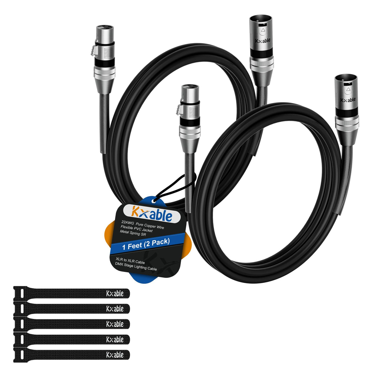Kxable XLR 마이크 케이블 22AWG 순동선 고밀도 구리 브레이드 차폐 8번 사진