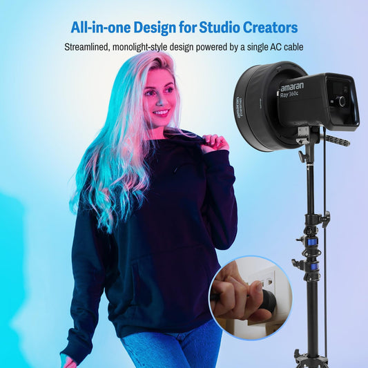 Amaran Ray 360c·120c RGB LED 비디오 라이트 360W 앱·DMX 제어 2번 사진