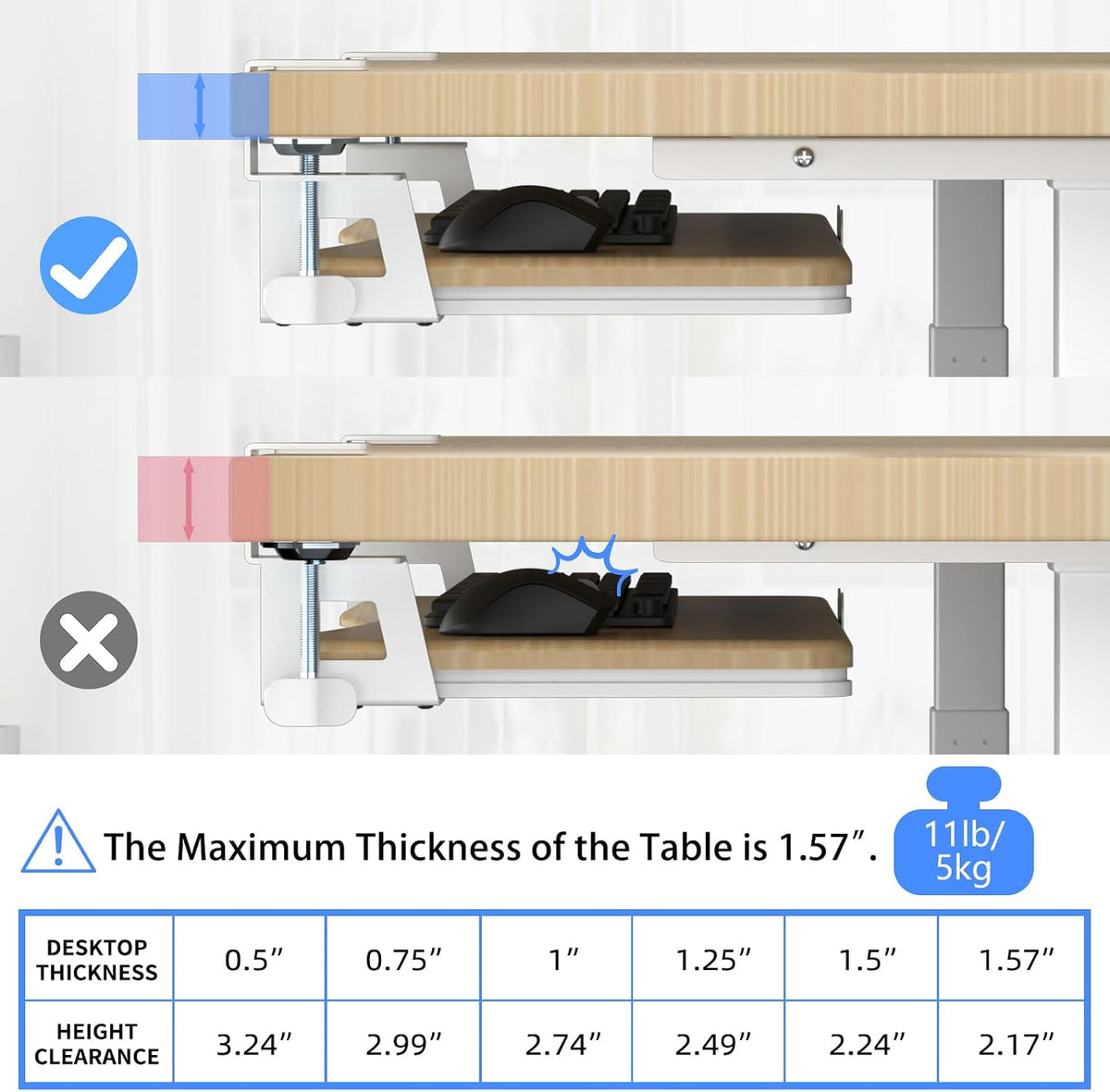 suptek C Clamp 키보드 트레이 DSF1LQM 7번 사진