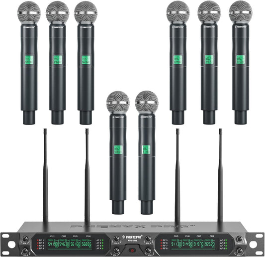 Phenyx Pro 8채널 UHF 무선 마이크 시스템 PTU-4000-8H 8-Ch 1번 사진