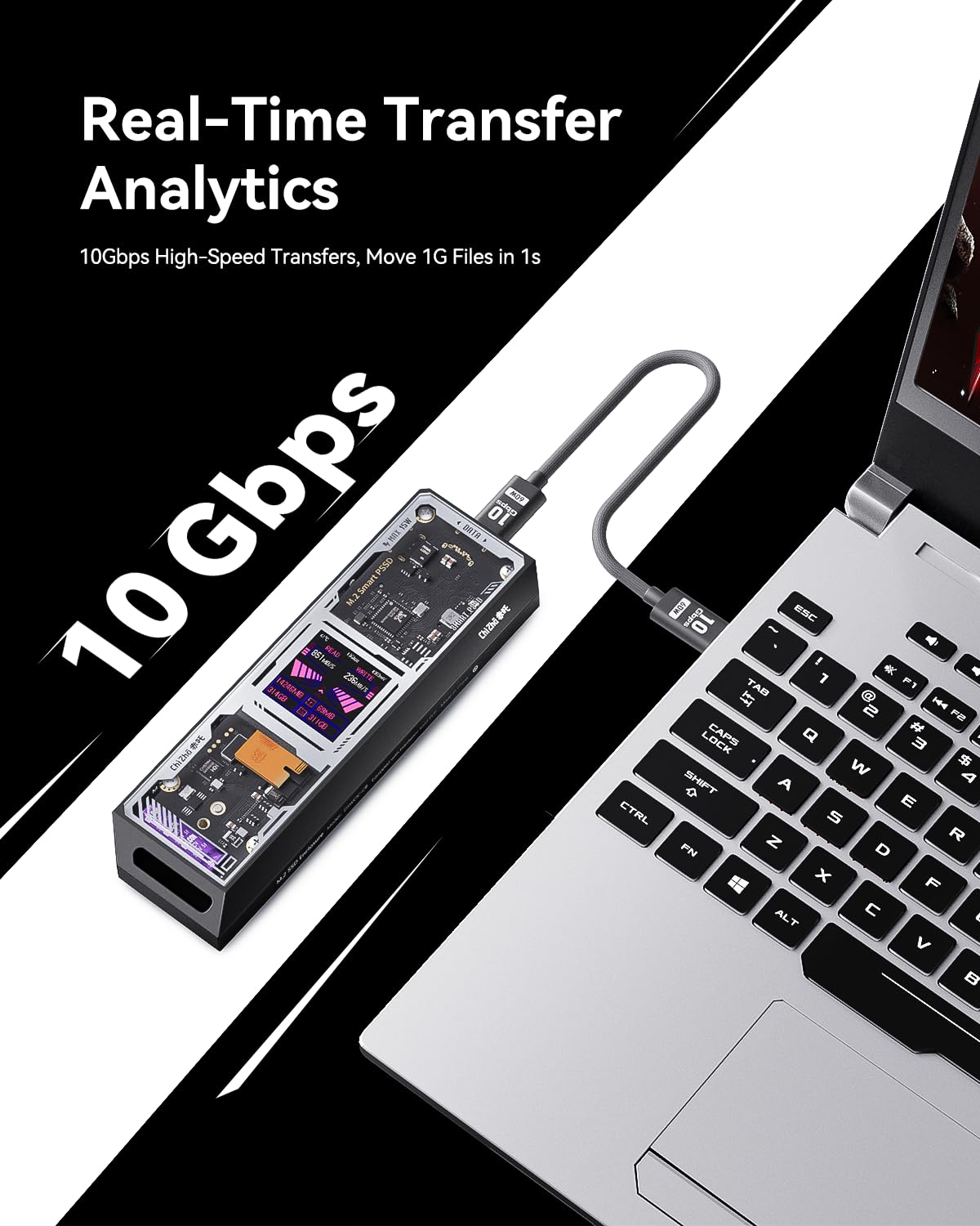 chizha Explorer Edition M.2 NVMe SSD 외장 케이스 10s 2230/2242/2260/2280 6번 사진