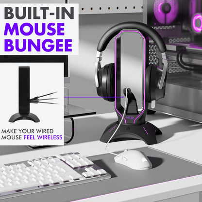 Tilted Nation RGB 헤드셋 스탠드 마우스 번지 2포트 USB 3.0 허브 게이밍 거치대 5번 사진