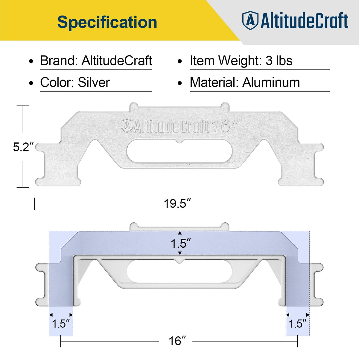 AltitudeCraft 프레이밍 스터드 레이아웃 툴 지그 16인치 캐스트 알루미늄 목공용 4번 사진