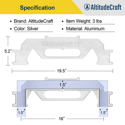 AltitudeCraft 프레이밍 스터드 레이아웃 툴 지그 16인치 캐스트 알루미늄 목공용 4번 사진