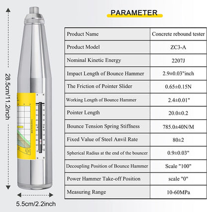 CGOLDENWALL CNA 714 콘크리트 반발 경도계 10-60Mpa 1450psi-8702psi 7번 사진