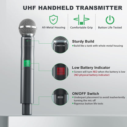 Phenyx Pro 4채널 UHF 무선 마이크 시스템 PTU-5000-4H 4-Ch 3번 사진