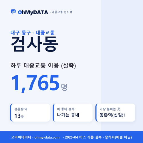 검사동 대중교통 입지팩 표지