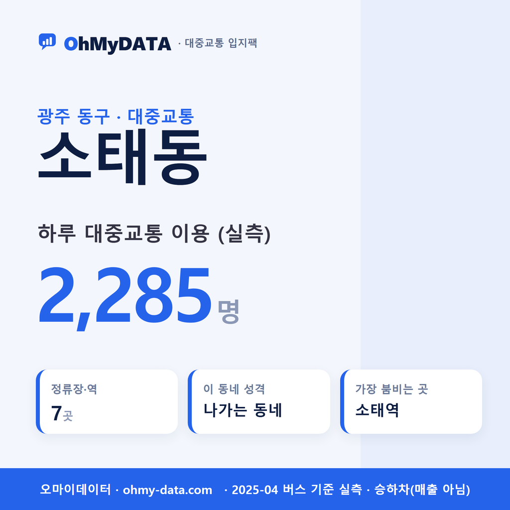 소태동 대중교통 입지팩 표지