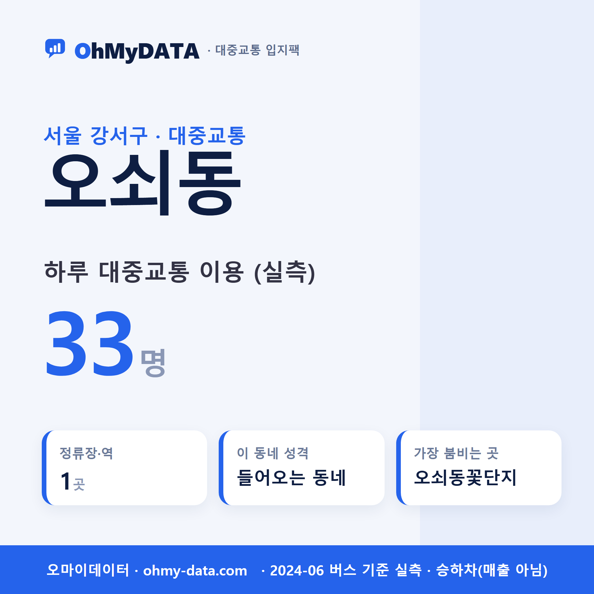 오쇠동 대중교통 입지팩 표지