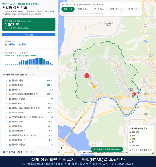 인터랙티브 지도 미리보기(실제 상품은 클릭형 HTML)