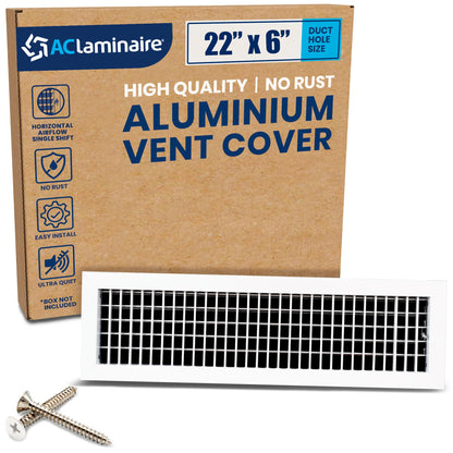 ACLAMINAIRE 알루미늄 싱글 디플렉션 조절식 에어 서플라이 레지스터 덕트 홀 장식 환기구 커버
