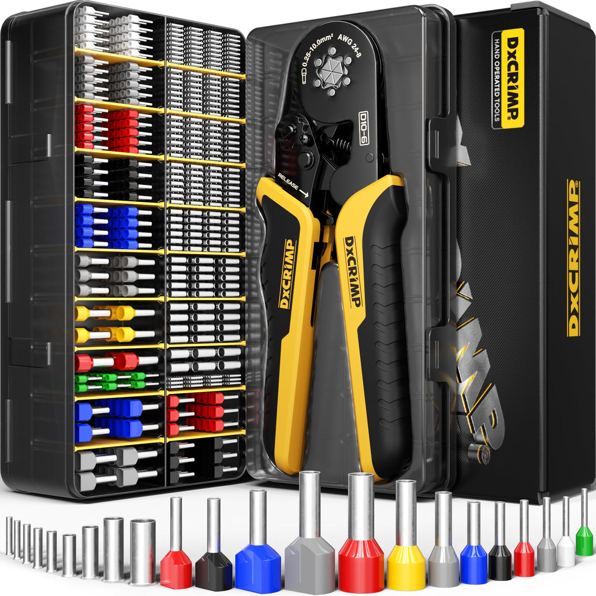 DXCRIMP 육각 페룰 압착기 세트 AWG 24-4 760pcs 11종 12번 사진