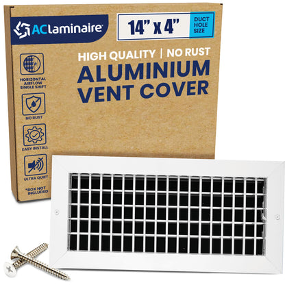 ACLAMINAIRE 알루미늄 싱글 디플렉션 조절식 에어 서플라이 레지스터 덕트 홀 장식 환기구 커버
