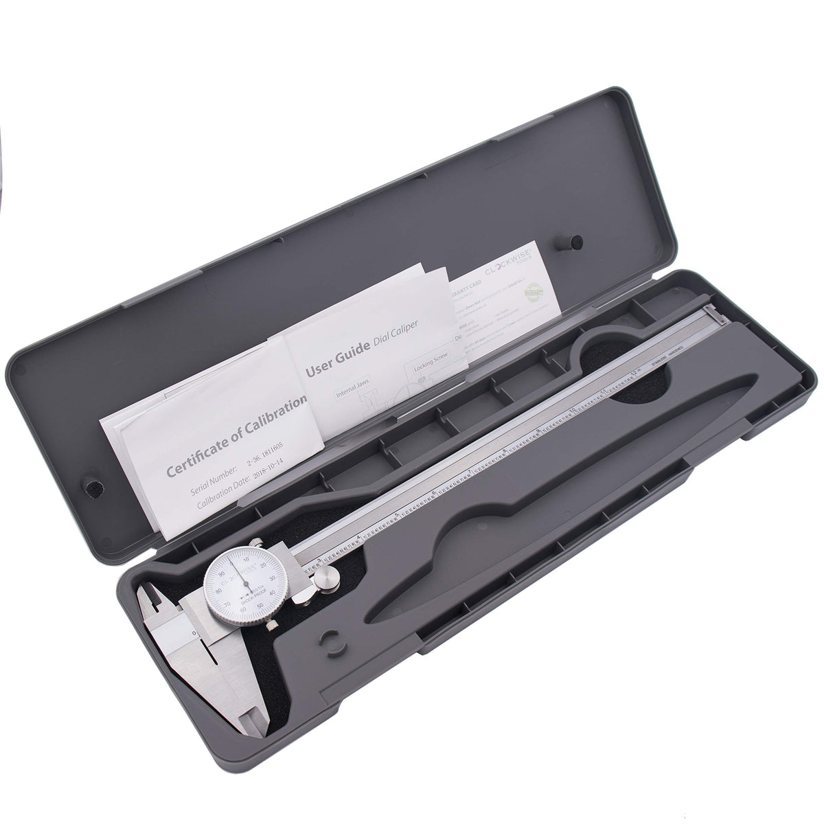 Clockwise Tools 다이얼 캘리퍼스 스테인리스 스틸 0-8인치 4way 측정 6번 사진