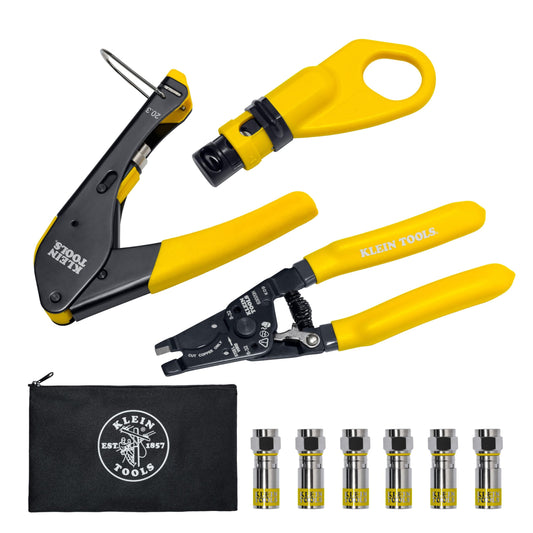 KLEIN TOOLS 코액스 설치 키트 VDV026-211 RG6 RG59 RG6Q F-커넥터 6종 세트 1번 사진