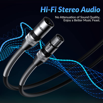 Kxable XLR 마이크 케이블 22AWG 순동선 고밀도 구리 브레이드 차폐 5번 사진
