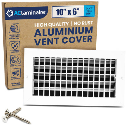 ACLAMINAIRE 알루미늄 싱글 디플렉션 조절식 에어 서플라이 레지스터 덕트 홀 장식 환기구 커버 16번 사진
