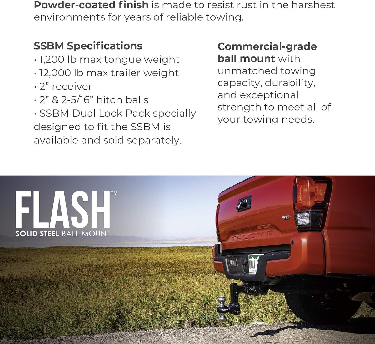 EQUALIZER Fastway Flash Solid Steel 49-00-5625 조절식 스틸 볼 마운트 6인치 드롭 2.5인치 섕크 5번 사진