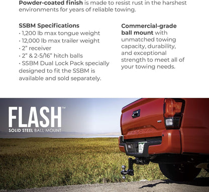 EQUALIZER Fastway Flash Solid Steel 49-00-5625 조절식 스틸 볼 마운트 6인치 드롭 2.5인치 섕크 5번 사진