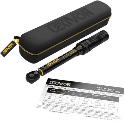 LEXIVON 1/4인치 토크 렌치 10~150in‑lb(1.1~16.9Nm) 72톱니 양방향 클릭형 LX-180 1번 사진