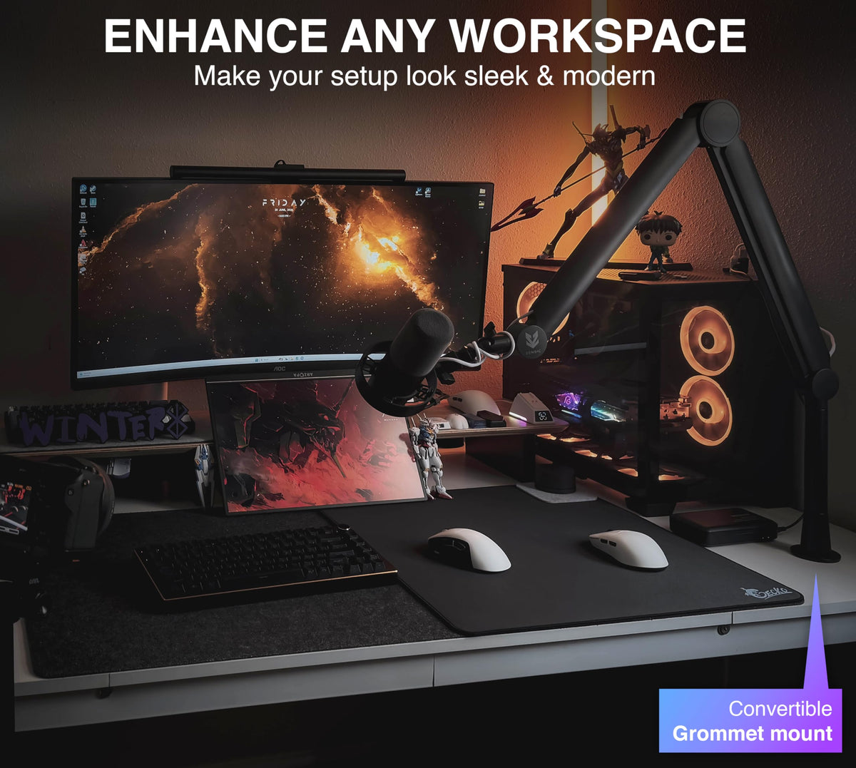 Sensic SA-30 마이크 붐 암 스탠드 15cm 라이저 포함 8번 사진