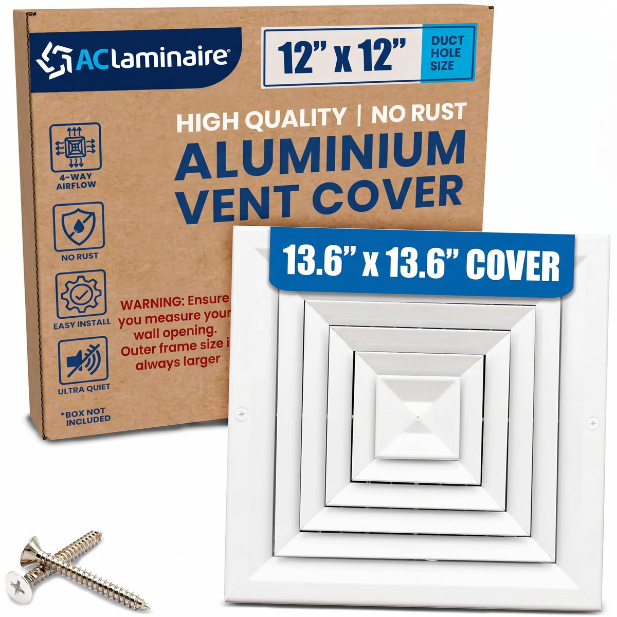 ACLAMINAIRE 천장용 4방향 알루미늄 HVAC 에어 디퓨저 10x10 덕트 12번 사진