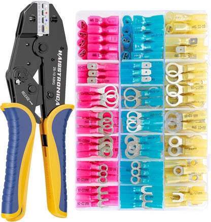 haisstronica 크림핑 툴 키트 HS-8327 280pcs 히트슈링크 커넥터 포함 9번 사진