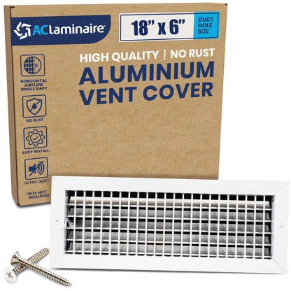 ACLAMINAIRE 알루미늄 싱글 디플렉션 조절식 에어 서플라이 레지스터 덕트 홀 장식 환기구 커버