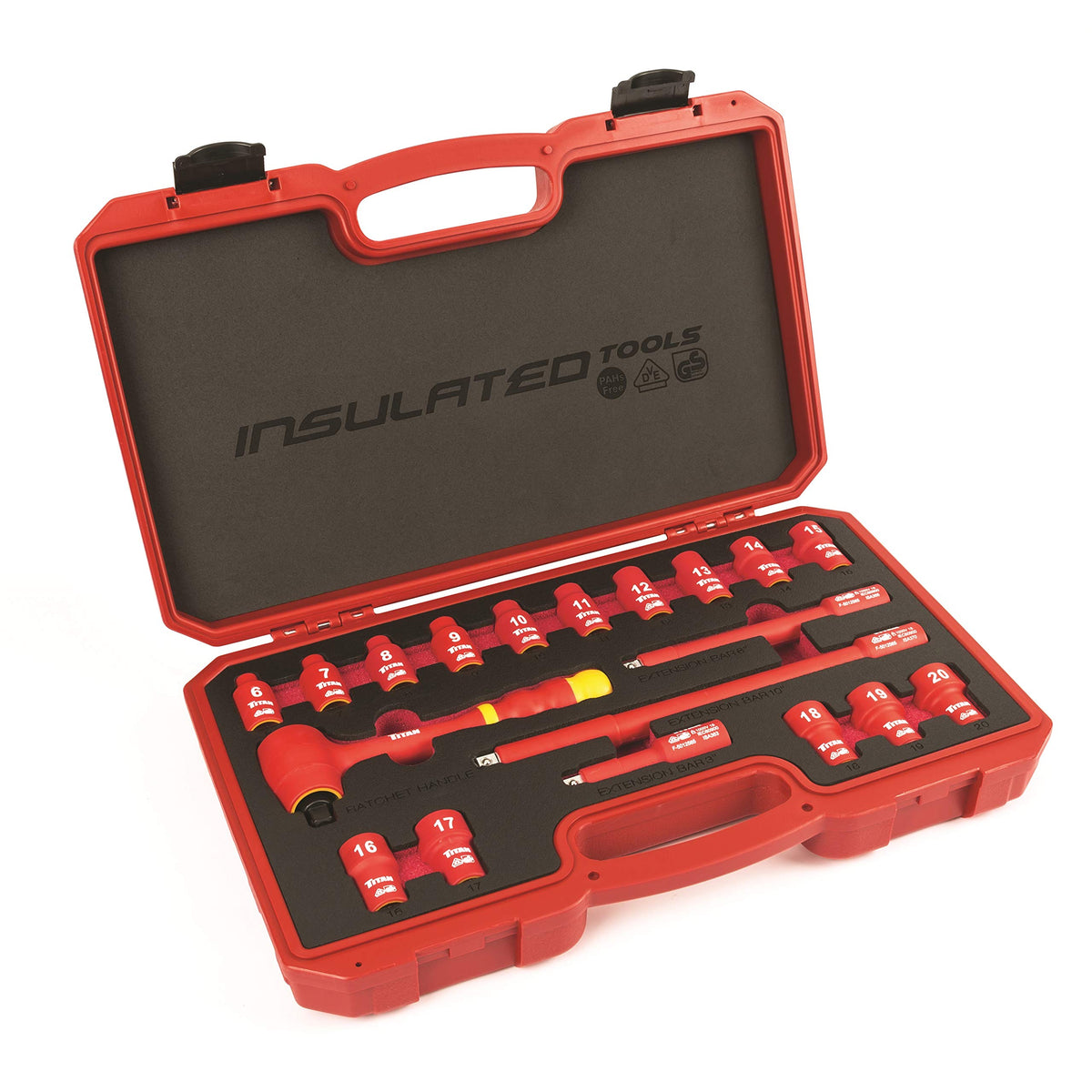 Titan 68100 VDE 절연 소켓 19pcs 3/8인치 드라이브 세트 1번 사진