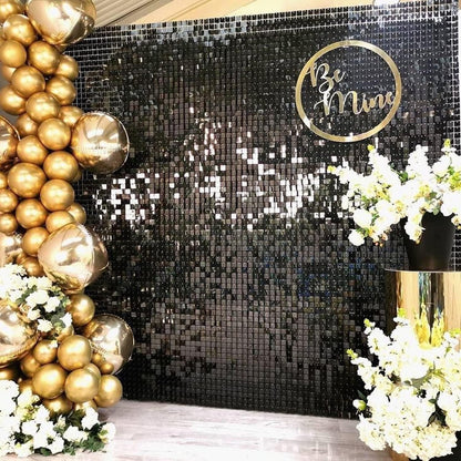 COKAOBE 스튜디오 배경 블랙 반짝이 벽 배경 세트 30x30cm 24장 LiteGrid 6번 사진