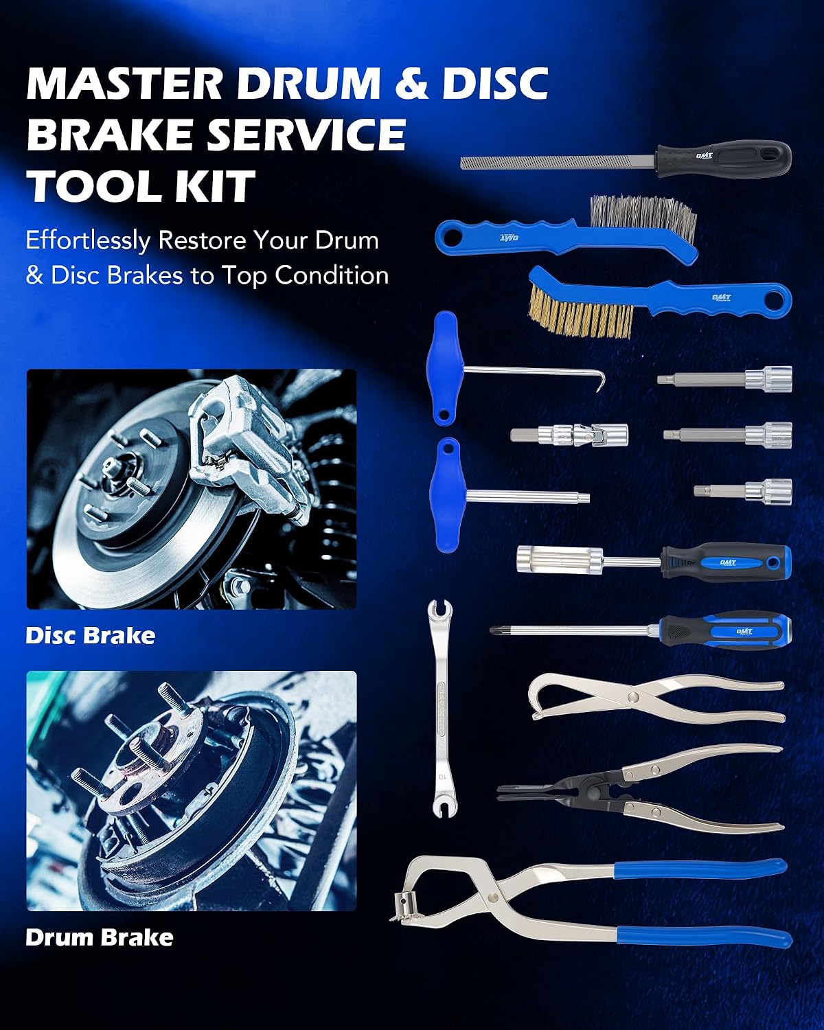 Orion Motor Tech MPN1CWBDD15-00 드럼 디스크 브레이크 캘리퍼스 공구 세트 2번 사진