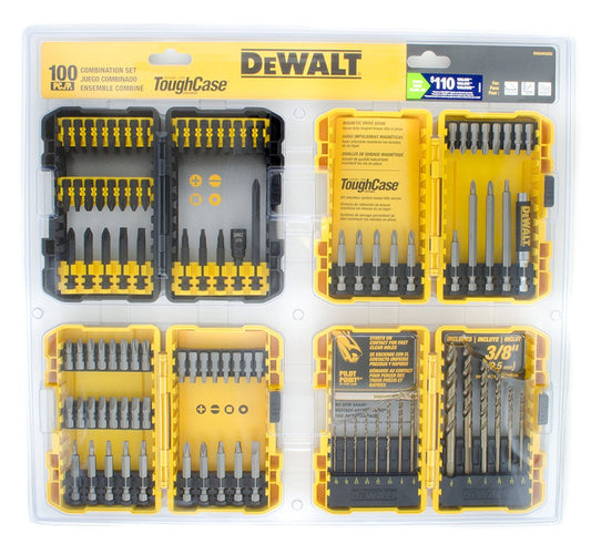 DEWALT 임팩트 스크루드라이버 비트 드릴 콤비네이션 세트 100-piece 4종 케이스 1번 사진
