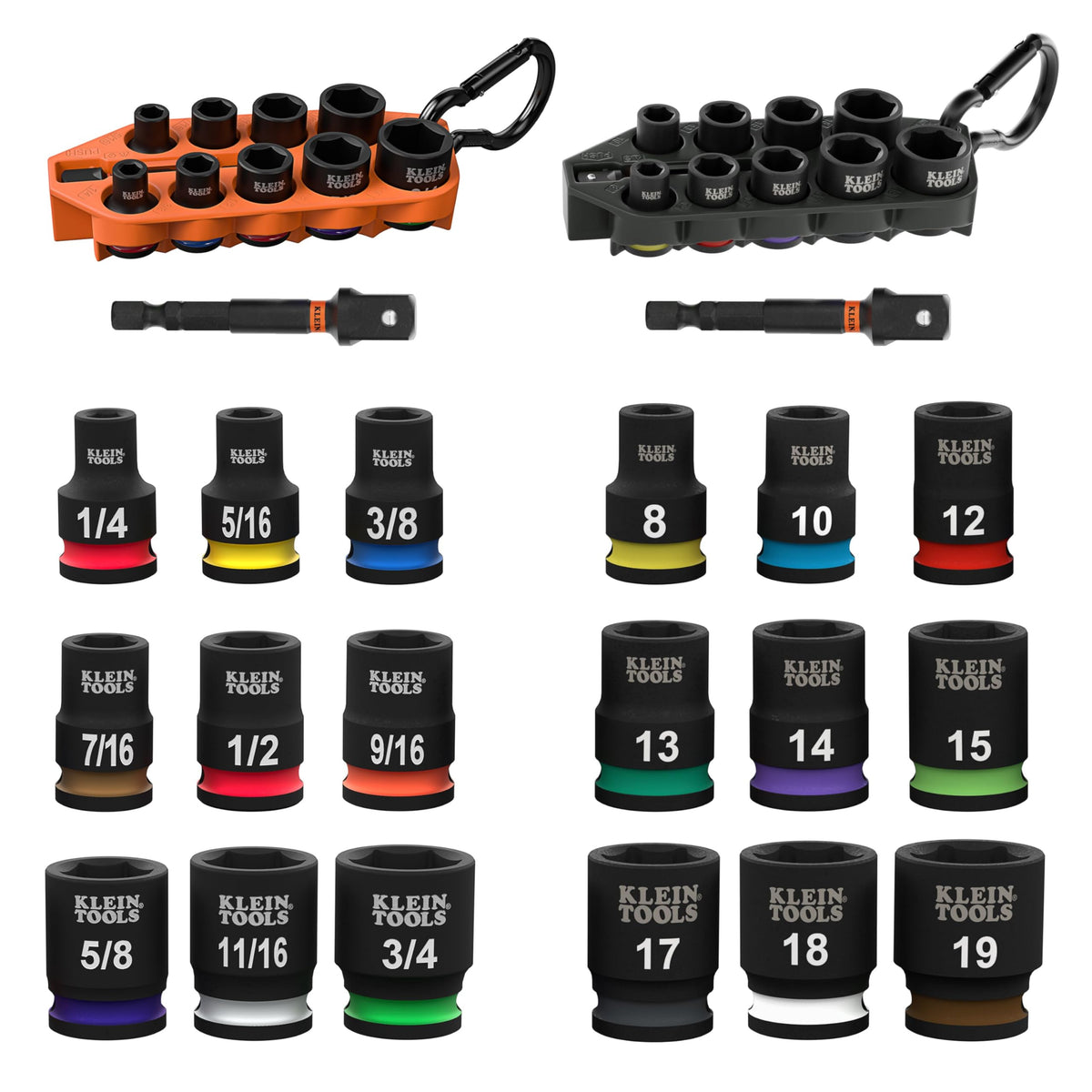 KLEIN TOOLS Grab-And-Go 임팩트 소켓 세트 SAE 및 Metric 9번 사진
