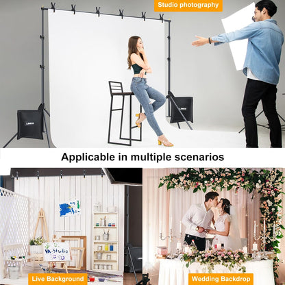 LINCO 백드롭 스탠드 키트 4174 9.4x8.3ft 휴대용 높이조절 삼각대 7번 사진